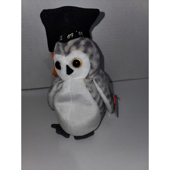 Ty‎ Beanie Babies Wiser The Owl Class of 1999 Graduate - Picture 1 of 8
